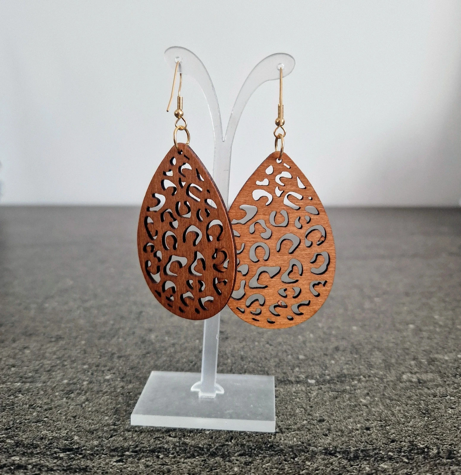 Houten oorbellen – photo 2